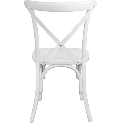 Flash Furniture 2-pack Advantage Resin X-Back Chair 2 Flash Furniture 2-pack Advantage Resin X-Back Chair - Image 2