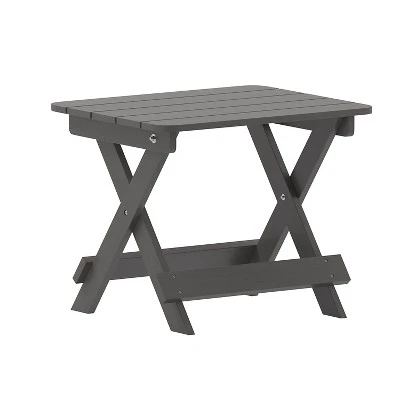 Flash Furniture Halifax Outdoor Folding Side Table - All-Weather HDPE Adirondack Table 11 Flash Furniture Halifax Outdoor Folding Side Table - All-Weather HDPE Adirondack Table - Image 11