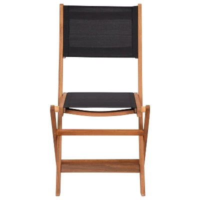 Flash Furniture 2-Pack Acacia Wood and Mesh Folding Bistro Chairs 10 Flash Furniture 2-Pack Acacia Wood and Mesh Folding Bistro Chairs - Image 10
