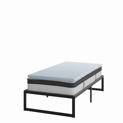 Flash Furniture 14" Metal Platform Bed Frame with 10" Mattress and 2" Gel Topper 14 Flash Furniture 14" Metal Platform Bed Frame with 10" Mattress and 2" Gel Topper - Image 14