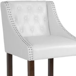 Flash Furniture Carmel Series 30" High Transitional Tufted Walnut Barstool With Accent Nail Trim -Flash Furniture Sale Store GUEST 4f585130 b056 4c0f 9b08 310768b6cb49