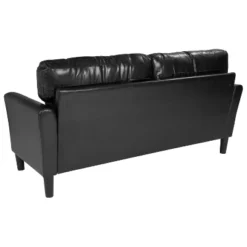 Flash Furniture Bari Contemporary Black LeatherSoft Upholstered Sofa