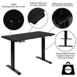 Flash Furniture Electric Height Adjustable Standing Desk, 48" x 24" Workspace -Flash Furniture Sale Store GUEST 4f833b3f 0047 4e36 b877 2d8616e35d01