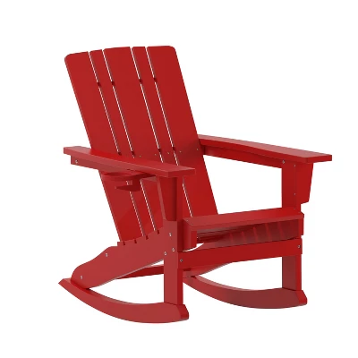 Flash Furniture Halifax All-Weather HDPE Adirondack Chair with Pull-Out Ottoman 11 Flash Furniture Halifax All-Weather HDPE Adirondack Chair with Pull-Out Ottoman - Image 11