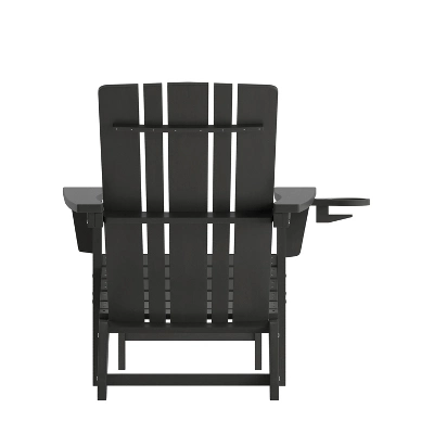 Flash Furniture Halifax HDPE Adirondack Chair with Pull-Out Ottoman & Cup Holder 8 Flash Furniture Halifax HDPE Adirondack Chair with Pull-Out Ottoman & Cup Holder - Image 8