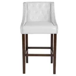 Flash Furniture Carmel Series 30" High Transitional Tufted Walnut Barstool With Accent Nail Trim -Flash Furniture Sale Store GUEST 51b6bb79 adfc 47fc 819f 3545a7b96d9f