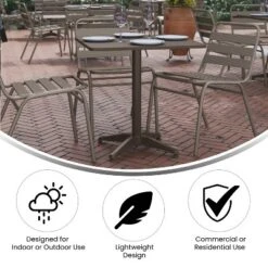 Flash Furniture Mellie 27.5'' Square Aluminum Indoor-Outdoor Bistro Table with Base -Flash Furniture Sale Store GUEST 51fa6eee e6e6 40c9 a7c7 8f8630564c56