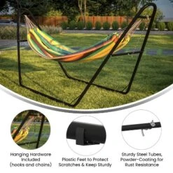 Flash Furniture All-Weather Heavy Duty Steel Hammock Stand - Fits 9-14' -Flash Furniture Sale Store GUEST 5240e777 6fda 4ab9 beb1 9484bbb3506a