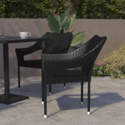 Flash Furniture Ethan Set of 2 Commercial Grade Stacking Patio Chairs