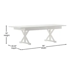 Flash Furniture HERCULES 8' x 40" Rectangular Solid Pine Folding Farm Table with X-Legs -Flash Furniture Sale Store GUEST 53e41c22 9fdf 4893 afe4 7c577d1fdfe9