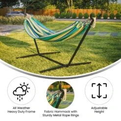 Flash Furniture Lola Double Hammock with Portable Space-Saving Stand -Flash Furniture Sale Store GUEST 53f8ce86 a8d0 40fd 99fe 0622a846de62
