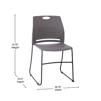 Flash Furniture HERCULES Series Commercial Grade 660 Lb. Capacity Stack Chair 6 Flash Furniture HERCULES Series Commercial Grade 660 Lb. Capacity Stack Chair - Image 6