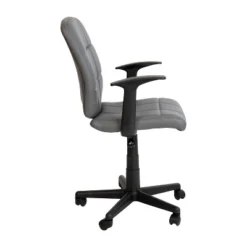 Flash Furniture Mid-Back Gray Quilted Vinyl Swivel Task Office Chair with Arms -Flash Furniture Sale Store GUEST 55a92d0e a631 4237 aa47 a52e3b404202