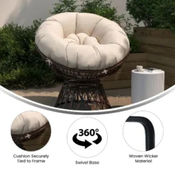 Flash Furniture Bowie Comfort Series Swivel Patio Chair With Cushion -Flash Furniture Sale Store GUEST 59acbf7d 6334 4313 aad3 8687c4e1bb1c