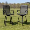 Flash Furniture Valerie Set of 2 All-Weather Textilene Swivel Patio Bar Stools