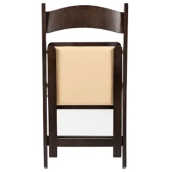 Flash Furniture HERCULES Series Chocolate Wood Folding Chair with Vinyl Padded Seat -Flash Furniture Sale Store GUEST 5f5c1371 29b5 4ebf 8919 c5551ed91bfd