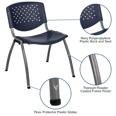 Flash Furniture HERCULES Series 880 Lb. Capacity Heavy-Duty Plastic Stack Chair 11 Flash Furniture HERCULES Series 880 Lb. Capacity Heavy-Duty Plastic Stack Chair - Image 11