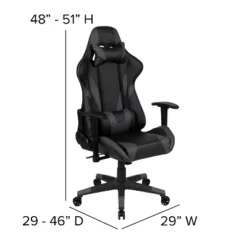 Flash Furniture X20 Racing Series Ergonomic Gaming Chair - Gray LeatherSoft -Flash Furniture Sale Store GUEST 6156f8a0 2a68 4f8a 9069 a06ee7fa4655