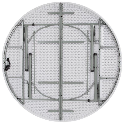 Flash Furniture 6-Foot Round Bi-Fold Granite White Banquet Folding Table 7 Flash Furniture 6-Foot Round Bi-Fold Granite White Banquet Folding Table - Image 7