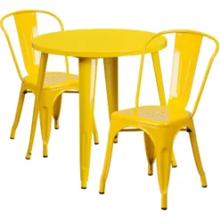Flash Furniture 30" Round Metal Table & 2 Stackable Cafe Chairs Set 16 Flash Furniture 30" Round Metal Table & 2 Stackable Cafe Chairs Set -Flash Furniture Sale Store GUEST 61cedef8 bb37 4fb3 ad5f e2292c31b60a