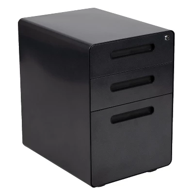 Flash Furniture Ergonomic 3-Drawer Mobile Locking Filing Cabinet 15 Flash Furniture Ergonomic 3-Drawer Mobile Locking Filing Cabinet - Image 15