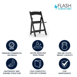 Flash Furniture HERCULES Series 800 Lb. Capacity Resin Folding Chair