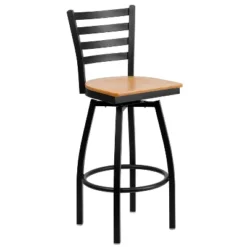 Flash Furniture Black Metal Swivel Barstool with Ladder Back & Padded Seat -Flash Furniture Sale Store GUEST 6399ba8b 7471 4b7a 8d46 2824dcc238fa