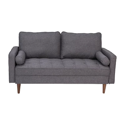 Flash Furniture Hudson Mid-Century Modern Loveseat Sofa with Solid Wood Legs 12 Flash Furniture Hudson Mid-Century Modern Loveseat Sofa with Solid Wood Legs - Image 12