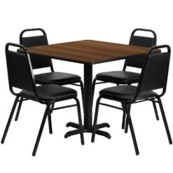 Flash Furniture 36" Square Laminate Table Set with 4 Trapezoidal Chairs -Flash Furniture Sale Store GUEST 645f48ae 0508 4340 92d9 41d4579025f0