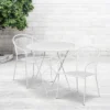 Flash Furniture Oia 30" Round Indoor-Outdoor Steel Folding Patio Set with 2 Chairs