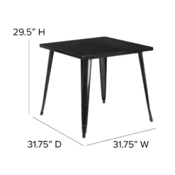 Flash Furniture Commercial Grade 31.75" Square Metal Indoor-Outdoor Table -Flash Furniture Sale Store GUEST 656fcd8d c392 43cd ba90 83360589e584