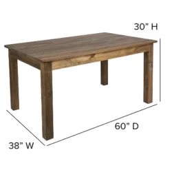 Flash Furniture 60" x 38" Rectangular Solid Pine Farm Dining Table -Flash Furniture Sale Store GUEST 66a26476 f6a0 4711 b08d dc5d7cc36e81