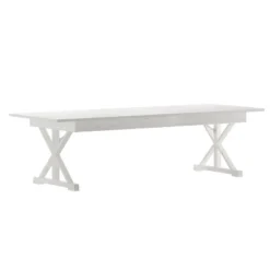 Flash Furniture HERCULES 9' X 40" Rectangular Solid Pine Folding Farm Table with X Legs -Flash Furniture Sale Store GUEST 6758e22f eeda 46d8 8f9d e577c85f1716
