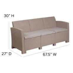 Flash Furniture Contemporary Faux Rattan Outdoor Sofa with All-Weather Cushions 13 Flash Furniture Contemporary Faux Rattan Outdoor Sofa with All-Weather Cushions -Flash Furniture Sale Store GUEST 67c2e3b0 e7e8 4717 9279 af691c73658e