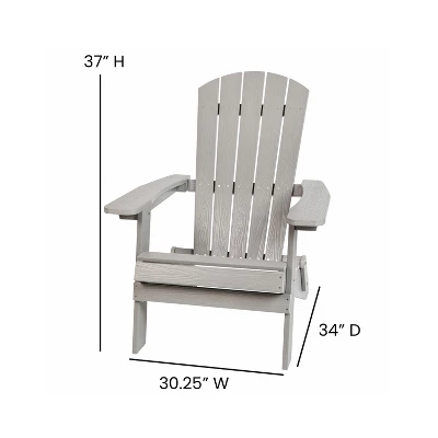 Flash Furniture Charlestown Set of 2 All-Weather Folding Adirondack Chairs with Cushions 9 Flash Furniture Charlestown Set of 2 All-Weather Folding Adirondack Chairs with Cushions - Image 9