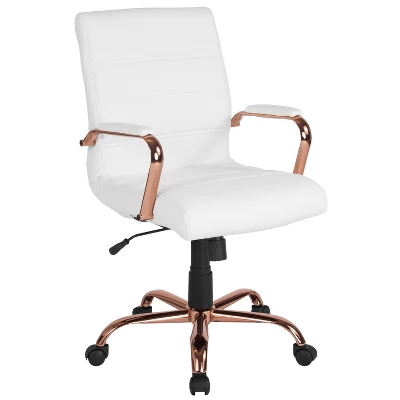 Flash Furniture Mid-Back Executive Swivel Office Chair with Chrome Arms 11 Flash Furniture Mid-Back Executive Swivel Office Chair with Chrome Arms - Image 11