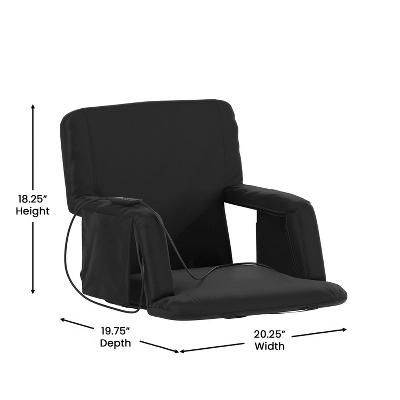 Flash Furniture Malta Portable Heated Reclining Stadium Chair with Armrests 15 Flash Furniture Malta Portable Heated Reclining Stadium Chair with Armrests - Image 15