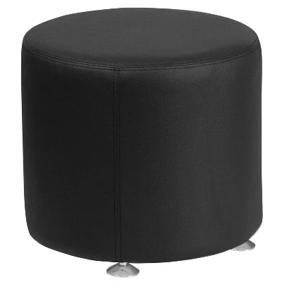 Flash Furniture HERCULES Alon Series Round 18" LeatherSoft Ottoman 2 Flash Furniture HERCULES Alon Series Round 18" LeatherSoft Ottoman - Image 2