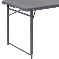 Flash Furniture 4-Foot Adjustable Bi-Fold Folding Table - Dark Gray -Flash Furniture Sale Store GUEST 6d980526 4ae5 43a8 ae46 e8d8ca3ebba6