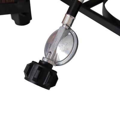 Flash Furniture 28" Square Outdoor Propane Fire Pit Table with Lid and Lava Rocks 2 Flash Furniture 28" Square Outdoor Propane Fire Pit Table with Lid and Lava Rocks - Image 2