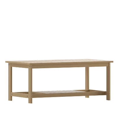 Flash Furniture Charlestown All-Weather Poly Resin 2-Tier Adirondack Coffee Table 11 Flash Furniture Charlestown All-Weather Poly Resin 2-Tier Adirondack Coffee Table - Image 11