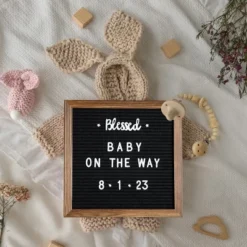 Flash Furniture Gracie 10x10 Felt Letter Board with Solid Wood Frame and 389 Character Set