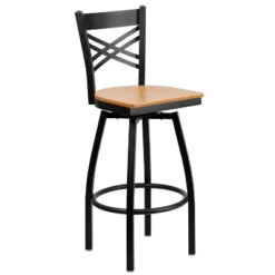 Flash Furniture Black "X" Back Swivel Metal Barstool with Upholstered Seat -Flash Furniture Sale Store GUEST 70cd67a8 146e 453e aad0 9eec794aadf1