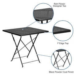 Flash Furniture Oia Commercial Grade 28" Square Folding Steel Patio Table -Flash Furniture Sale Store GUEST 71cb8aec 375a 4b45 ba21 36b2808900f3