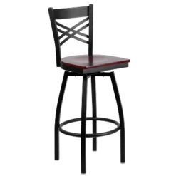 Flash Furniture Black "X" Back Swivel Metal Barstool with Upholstered Seat -Flash Furniture Sale Store GUEST 71febcb1 813e 4dbc 91af 1d3969db4b5c