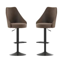 Flash Furniture Chrishelle Set of 2 Adjustable Height Barstools - Black Tufted Seats -Flash Furniture Sale Store GUEST 736eeb45 1b49 4f14 8210 b2cd0d4bf08d