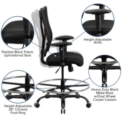 Flash Furniture HERCULES Series Big & Tall 400 Lb. Capacity Drafting Chair 12 Flash Furniture HERCULES Series Big & Tall 400 Lb. Capacity Drafting Chair -Flash Furniture Sale Store GUEST 7381dced 149e 47b8 8a65 afd069f03574