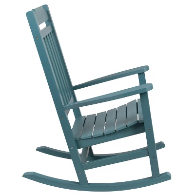 Flash Furniture Winston All-Weather Poly Resin Wood Rocking Chair 7 Flash Furniture Winston All-Weather Poly Resin Wood Rocking Chair - Image 7