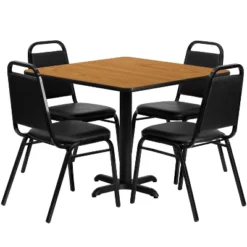 Flash Furniture 36" Square Laminate Table Set with 4 Trapezoidal Chairs -Flash Furniture Sale Store GUEST 768ff15d a949 45e6 bee7 035b10be4154