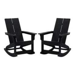 Flash Furniture Finn Modern Rocking Adirondack Chair Set - 2 Pack -Flash Furniture Sale Store GUEST 77f60287 4ba4 47f8 bfa6 8aac49680bc6